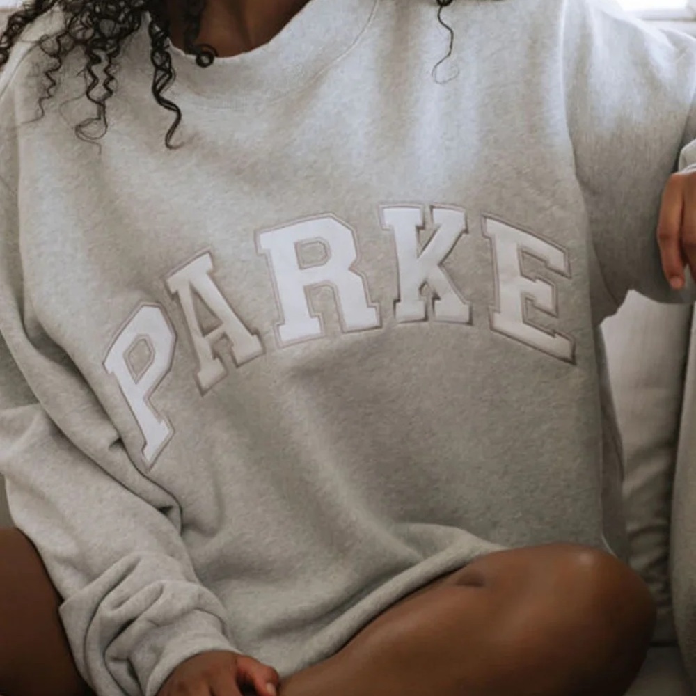 Parke Classic Grey & White Mockneck Sweatshirt